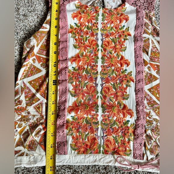 Anthropologie Multicolor Embroidered Tank Top - Picture 6 of 6